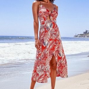 Cupshe tropical print maxi dress